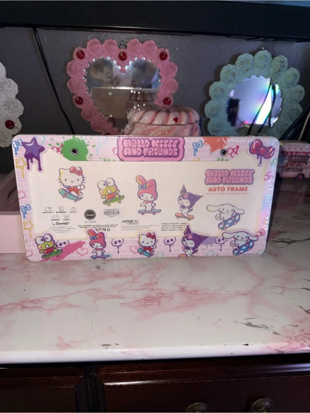 Hello Kitty & Friends Auto/Car License Plate Frame